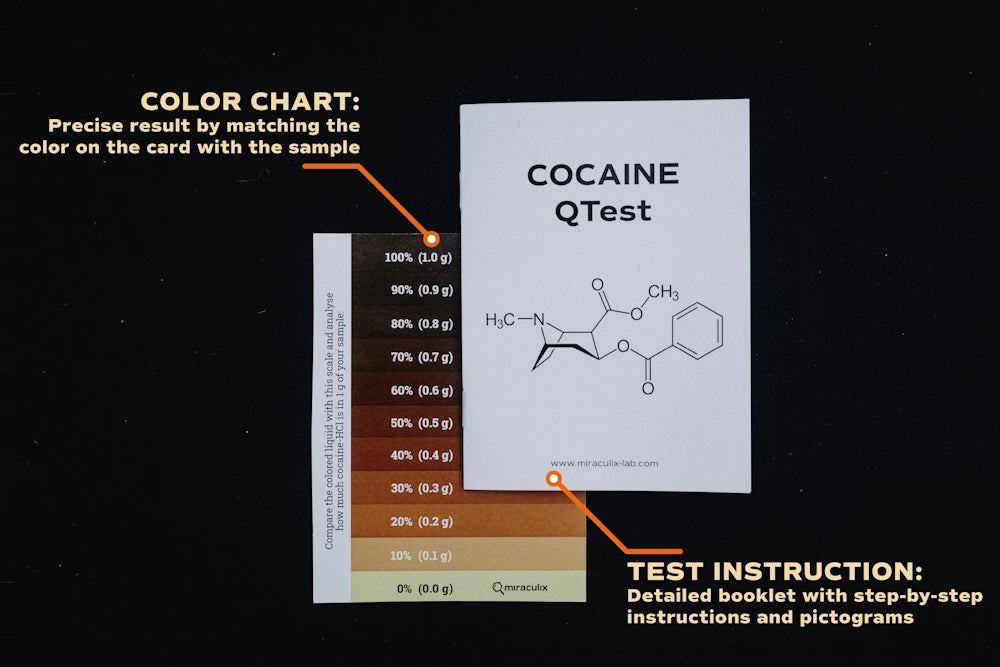 Instructivo y carta de color del QTest de Cocaína