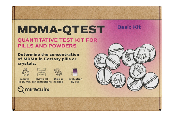 Caja del QTest de MDMA Básico de Miraculix