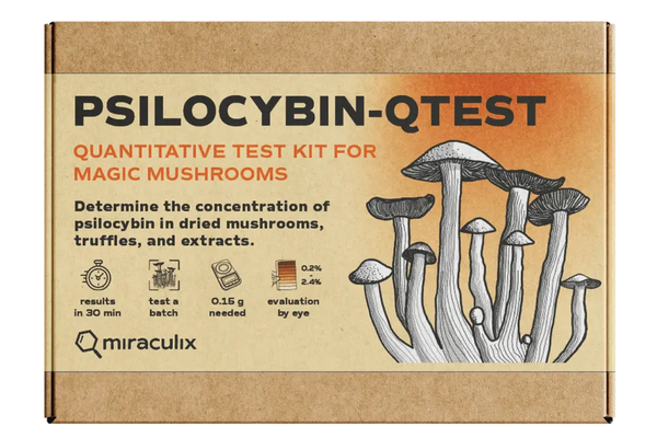 Caja del QTest de Psilocibina de Miraculix