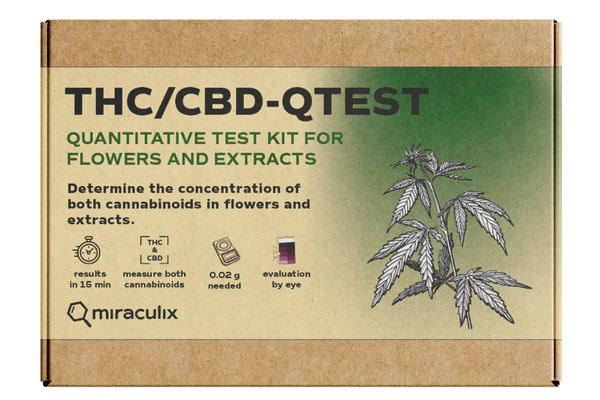 Caja del QTest de THC/CBD de Miraculix